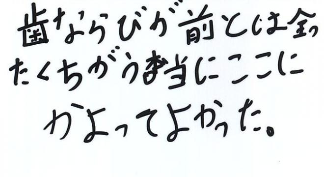 患者さまの声（203）